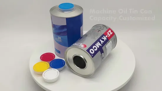 Fabrik OEM Metall Motoröl Blechdose Verpackung Kundenspezifisches Logo Motoröl Blechdose CMYK Schmierstoffe Öl Blechdose
